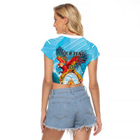 Personalized Honduras Independence Day 1821 Raglan Cropped T Shirt Libre Soberana e Independiente - Wonder Print Shop