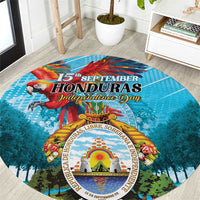 Honduras Independence Day 1821 Round Carpet Libre Soberana e Independiente - Wonder Print Shop