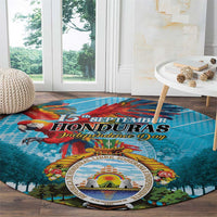 Honduras Independence Day 1821 Round Carpet Libre Soberana e Independiente - Wonder Print Shop
