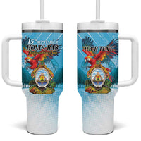 Personalized Honduras Independence Day 1821 Tumbler With Handle Libre Soberana e Independiente - Wonder Print Shop