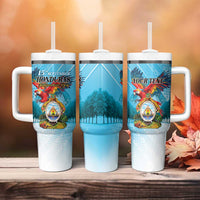 Personalized Honduras Independence Day 1821 Tumbler With Handle Libre Soberana e Independiente - Wonder Print Shop