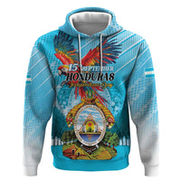 Personalized Honduras Independence Day 1821 Zip Hoodie Libre Soberana e Independiente - Wonder Print Shop