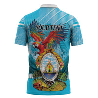 Personalized Honduras Independence Day 1821 Zipper Polo Shirt Libre Soberana e Independiente - Wonder Print Shop
