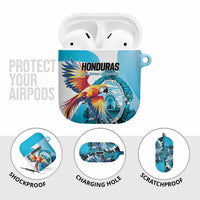 Honduras 1821 AirPods Case Scarlet Macaw Sky Blue Color - Wonder Print Shop