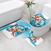 Honduras 1821 Bathroom Set Scarlet Macaw Sky Blue Color - Wonder Print Shop