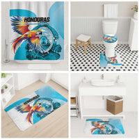 Honduras 1821 Bathroom Set Scarlet Macaw Sky Blue Color - Wonder Print Shop