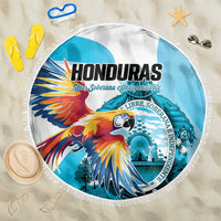 Honduras 1821 Beach Blanket Scarlet Macaw Sky Blue Color - Wonder Print Shop