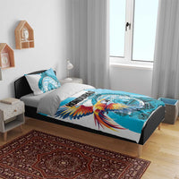 Honduras 1821 Bedding Set Scarlet Macaw Sky Blue Color - Wonder Print Shop