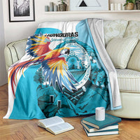 Honduras 1821 Blanket Scarlet Macaw Sky Blue Color - Wonder Print Shop