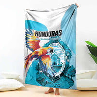 Honduras 1821 Blanket Scarlet Macaw Sky Blue Color - Wonder Print Shop