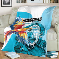 Honduras 1821 Blanket Scarlet Macaw Sky Blue Color - Wonder Print Shop