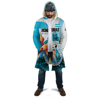 Personalized Honduras 1821 Cloak Scarlet Macaw Sky Blue Color - Wonder Print Shop