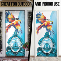 Honduras 1821 Door Cover Scarlet Macaw Sky Blue Color - Wonder Print Shop