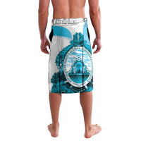 Personalized Honduras 1821 Lavalava Scarlet Macaw Sky Blue Color - Wonder Print Shop