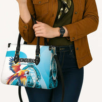 Honduras 1821 Leather Bag Scarlet Macaw Sky Blue Color - Wonder Print Shop