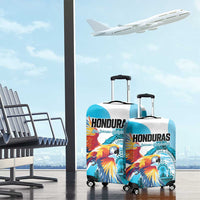 Honduras 1821 Luggage Cover Scarlet Macaw Sky Blue Color - Wonder Print Shop