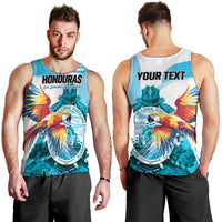 Personalized Honduras 1821 Men Tank Top Scarlet Macaw Sky Blue Color - Wonder Print Shop
