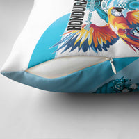 Honduras 1821 Pillow Cover Scarlet Macaw Sky Blue Color - Wonder Print Shop