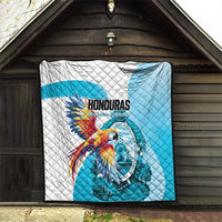 Honduras 1821 Quilt Scarlet Macaw Sky Blue Color - Wonder Print Shop