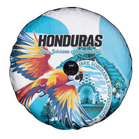 Honduras 1821 Spare Tire Cover Scarlet Macaw Sky Blue Color - Wonder Print Shop