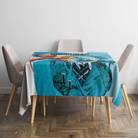 Honduras 1821 Tablecloth Scarlet Macaw Sky Blue Color - Wonder Print Shop