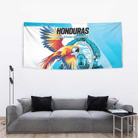 Honduras 1821 Tapestry Scarlet Macaw Sky Blue Color - Wonder Print Shop