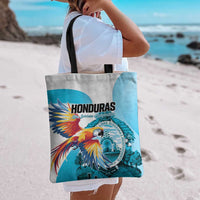 Honduras 1821 Tote Bag Scarlet Macaw Sky Blue Color - Wonder Print Shop
