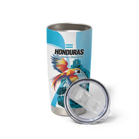 Personalized Honduras 1821 Tumbler Cup Scarlet Macaw Sky Blue Color - Wonder Print Shop