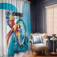 Honduras 1821 Window Curtain Scarlet Macaw Sky Blue Color - Wonder Print Shop