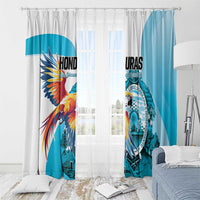 Honduras 1821 Window Curtain Scarlet Macaw Sky Blue Color - Wonder Print Shop