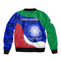 Italy Rugby Sleeve Zip Bomber Jacket Forza Azzurri 2023 World Cup - Wonder Print Shop