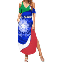 Italy Rugby Summer Maxi Dress Forza Azzurri 2023 World Cup - Wonder Print Shop