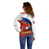 Chile Rugby Off Shoulder Sweater The Condors Go 2023 World Cup - Wonder Print Shop