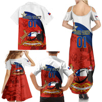 Custom Chile Rugby Family Matching Summer Maxi Dress and Hawaiian Shirt The Condors Go 2023 World Cup - Wonder Print Shop