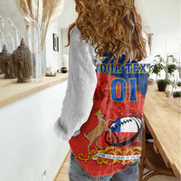 Custom Chile Rugby Women Casual Shirt The Condors Go 2023 World Cup - Wonder Print Shop