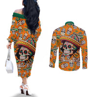 personalised-day-of-the-dead-couples-matching-off-the-shoulder-long-sleeve-dress-and-long-sleeve-button-shirts-sugar-skull-dia-de-los-muertos