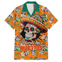 Personalised Day Of The Dead Family Matching Long Sleeve Bodycon Dress and Hawaiian Shirt Sugar Skull Dia de los Muertos - Wonder Print Shop