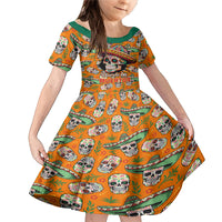 Personalised Day Of The Dead Family Matching Mermaid Dress and Hawaiian Shirt Sugar Skull Dia de los Muertos - Wonder Print Shop