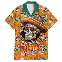 Personalised Day Of The Dead Family Matching Short Sleeve Bodycon Dress and Hawaiian Shirt Sugar Skull Dia de los Muertos - Wonder Print Shop