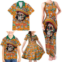 Personalised Day Of The Dead Family Matching Tank Maxi Dress and Hawaiian Shirt Sugar Skull Dia de los Muertos - Wonder Print Shop