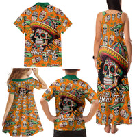 Personalised Day Of The Dead Family Matching Tank Maxi Dress and Hawaiian Shirt Sugar Skull Dia de los Muertos - Wonder Print Shop