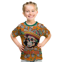 Personalised Day Of The Dead Kid T Shirt Sugar Skull Dia de los Muertos - Wonder Print Shop
