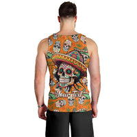 Personalised Day Of The Dead Men Tank Top Sugar Skull Dia de los Muertos - Wonder Print Shop
