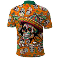 Personalised Day Of The Dead Polo Shirt Sugar Skull Dia de los Muertos - Wonder Print Shop