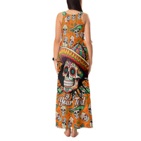 Personalised Day Of The Dead Tank Maxi Dress Sugar Skull Dia de los Muertos - Wonder Print Shop