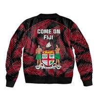 Fiji Rugby Bomber Jacket Flying Fijians Red Palm Tree Version - Wonder Print Shop