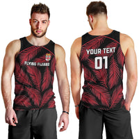 Custom Fiji Rugby Men Tank Top Flying Fijians Red Palm Tree Version - Wonder Print Shop