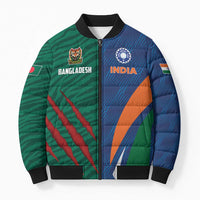 Custom Cricket India Vs Bangladesh Bomber Puffer Jacket Simple Style - Wonder Print Shop