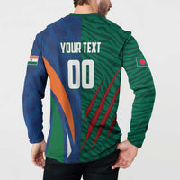 Custom Cricket India Vs Bangladesh Button Sweatshirt Simple Style - Wonder Print Shop