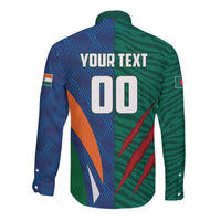 Custom Cricket India Vs Bangladesh Long Sleeve Button Shirt Simple Style - Wonder Print Shop